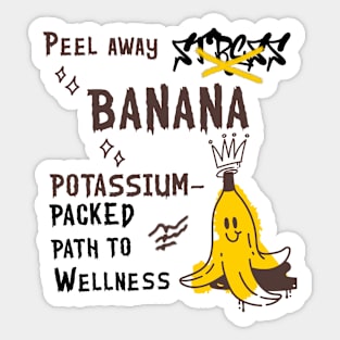 Banana Peel Pun Sticker